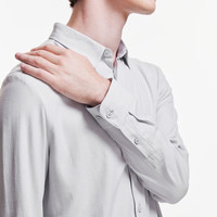杰克·琼斯（JACK&JONES） 秋季简约舒适时尚刺绣商务休闲长袖衬衫男224305024