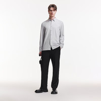 杰克·琼斯（JACK&JONES） 秋季简约舒适时尚刺绣商务休闲长袖衬衫男224305024 C41静谧灰 S (170/92A)