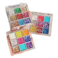 FOMIXINS彩色亮片九色眼影免胶水啫喱亮晶晶儿童表演舞台彩妆盒子02#