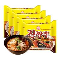 不倒翁韩国真海鲜面杂烩汤面奶油奥士基辣味泡面夜宵拉面方便面速食 不倒翁真海鲜拉面4袋 真海鲜拉面