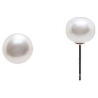 天使之泪 淡水珍珠耳钉s925银亲肤材质简约百搭素耳钉耳饰