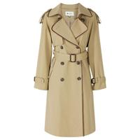 翻领撞色风衣女装宽松时尚气质通勤风衣外套秋冬款