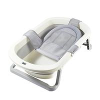 日康(rikang)婴儿洗澡盆折叠盆电子感温浴盆+浴网 X1034-4 烟灰