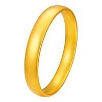 老凤祥弧形宽面黄金手镯素圈足金显粗泥鳅背古法金手镯 黄金硬金细宽古法手镯 足金约12.8g(58圈口)