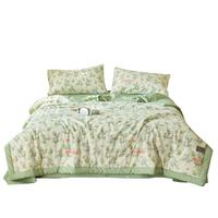 安睡宝（SOMERELLE）A类纯棉印花棉花夏被 可水洗全棉双人夏凉被子 150*200cm 花叶漫舞【A类100%新疆棉】 150x200cm【夏被】