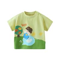 齐齐熊 cicibear【吸湿清爽棉】短袖男童女童t恤婴幼服饰中大童儿童春装宝宝t恤
