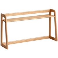 源氏木语实木小书架简约书桌架办公室收纳架橡木桌面置物架原木色0.8上架 （原木色）0.8米书桌上架