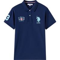 U.S. POLO ASSN. polo衫男夏季翻领t恤男短袖男士高端polo半袖男 藏蓝色 XL
