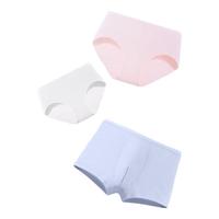 ubras一次性水洗款儿童内裤女童三角内裤5条装 白+白+白+粉+粉 S 