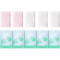 ubras一次性水洗款儿童内裤女童三角内裤5条装 白+白+白+粉+粉 L