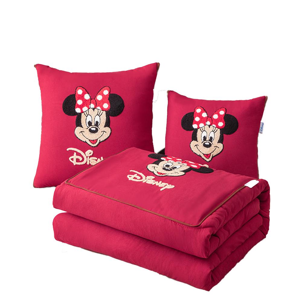 南极人（Nan Ji ren）抱枕被子两用二合一多功能盖毯汽车载靠枕被办公沙发午睡毯枕头被 猫咪家族-湖绿【四季款】 抱枕40x40cm展开被子105x145cm