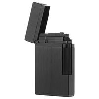 首领（CHIEF）朗声打火机超薄侧滑钢音清脆拉丝黄铜充气火机老公 【朗声清脆钢音】黑拉丝  1个