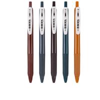 贝发 0.5mm子弹头黑色水笔高颜值考试刷题签字 复古按动中性笔 复古全色9支装