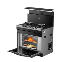 美的 集成灶一体式 变频26风量油烟机 蒸汽洗 5.2kW燃气灶 大容量 蒸烤箱一体机XH06P+FX90