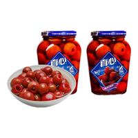 真心黄桃罐头糖水水果罐头760g*2玻璃瓶装休闲零食甜点夜宵小吃 山楂760g*2罐