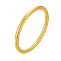 中国黄金（CHINA GOLD）黄金手镯古法心经手镯足金泥鳅背金手镯素圈女款 【重版】56圈（约26.0g） 心经古法系列