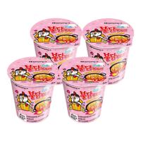 SAMYANG 三养火鸡面杯面组合装 韩国方便面桶装夜宵干拌面速食 【爽辣奶香】奶油味80g*4杯