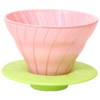 HARIO咖啡滤杯V60咖啡玻璃杯手冲咖啡器具家用彩色滤滴式滤杯 1-2人份玻璃滤杯长春粉色