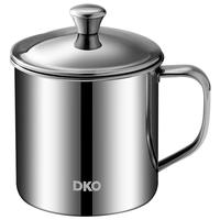 DKO316不锈钢茶杯带盖家用喝水杯牛奶杯办公室早餐杯大容量泡茶杯 350ml不锈钢杯【316医用级】无盖