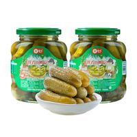 屋头 0脂酸黄瓜330g*2瓶 俄式乳黄瓜汉堡搭档西餐沙拉下饭咸菜开罐即食