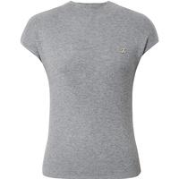 红袖设计感针织衫2025春季女装金属小标连肩趴领气质百搭显瘦上衣 高级灰064 M