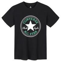 Converse 匡威童装男女童短袖T恤夏季纯棉舒适针织儿童休闲上衣 正黑色2 140 /68 【身高128-140cm】