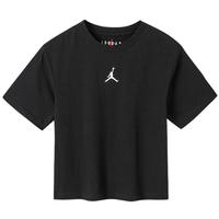NIKE JORDAN 耐克AJ童装女童纯棉舒适短袖T恤2025夏季儿童针织上衣 正黑色 130 /64 【身高116-122】 130(7/6X)
