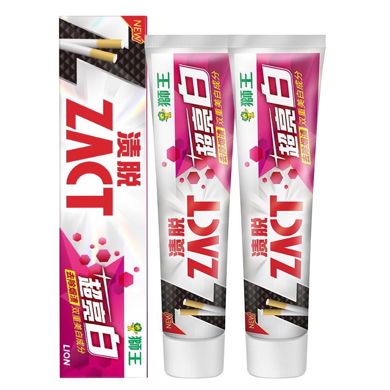 狮王 渍脱超亮白牙膏 薄荷味 150g*2支