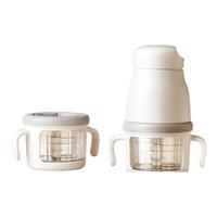 波咯咯（bololo）宝宝辅食机 婴儿多功能料理机 迷你食物研磨器 打肉泥搅拌机 生熟分离/锁扣*双杯白