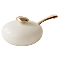 VELOSAN鹅卵石聚财平底锅不粘锅无涂层钛锅不粘锅煎锅牛排锅电磁炉燃气