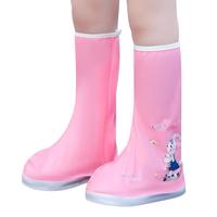 正雨鞋套儿童雨天雨鞋雨鞋套防水防雨鞋套男女童加厚耐磨便携防滑水鞋 粉色小白兔 XL【32-33码】当天】