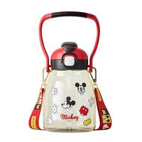 迪士尼（Disney）儿童吸管杯塑料水杯上学夏季孩子便携防摔水壶HM8121M
