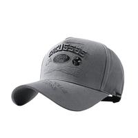 CACUSS帽子男鸭舌帽棒球帽大头围显脸小时尚高顶刺绣潮流四季款浅灰大号