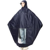 天堂 户外骑行雨衣雨披 单人连体加大黑胶电瓶车摩托车雨披 均码藏青 加大黑胶雨披藏青
