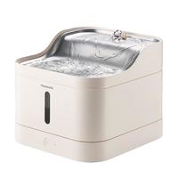 Panasonic 宠物饮水机猫咪循环过滤喂水器不锈钢 高低饮水台 双供电 基础版饮水机