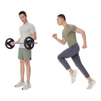 Keep男子运动短袖T恤吸湿轻薄圆领训练跑步宽松上衣夏 杉木灰M 