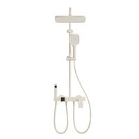 惠达 淋浴花洒增压全套家用浴室卫生间大顶喷沐浴钢琴键套装奶白W01