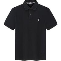 七匹狼【沁心凉】短袖t恤男2025夏季休闲翻领POLO3A抗菌速干上衣 001(黑色)-抗菌速干1D1F30606315 XL 175/92A