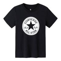 Converse 匡威儿童装男童T恤夏季纯棉休闲上衣经典圆领套头亲子装 黑色 110 /56 【身高104-110cm】