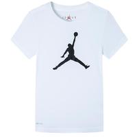 NIKE JORDAN 耐克AJ童装男童DRI-FIT速干短袖T恤2025夏季儿童运动上衣 纯白色【速干科技】 140 /68 【身高128-140cm】