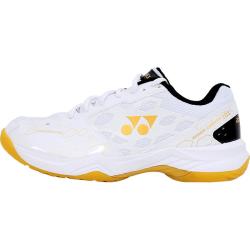 YONEX 羽毛球鞋男女透气防滑YY超轻运动训练鞋减震耐磨shb101cr SHB101白金色 41
