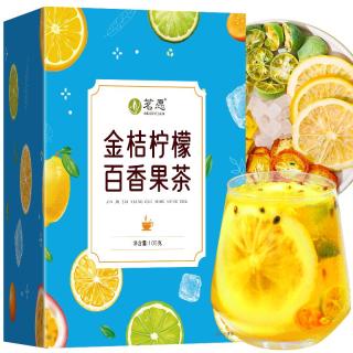 茗愿 金桔柠檬百香果茶水果冷泡茶冻干柠檬片补VC蜂蜜210g 金桔柠檬百香果105g