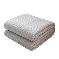 金号(KING SHORE)100%纯棉A类毛圈毛巾被夏凉空调被 150*200cm方块灰