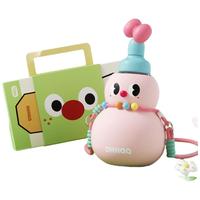 OHHAA葫芦水壶可爱吸管杯tritan可装热水大容量儿童女夏季水杯 粉嫩嫩【防烫耐摔】 720ml