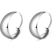 老银匠s925银耳圈中老年人年货节满天星耳环简约光面款银耳圈 光面 925银/内经约16.4mm/含证书