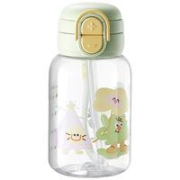 物生物水杯女生吸管杯tritan塑料杯高颜值夏季大容量耐高温水杯 【杯套款】露营派对耶 600ml