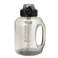 吨桶吨大容量水杯男运动墩墩水壶耐高温夏季顿顿桶大肚杯子 (食品级PC+可装开水+送吸管)1800ml薄荷绿