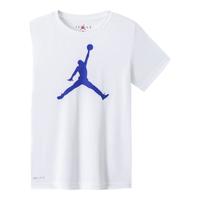 JordanJORDAN 耐克AJ男童速干运动短袖T恤 白色/玛丽娜蓝 150(M)-