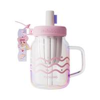 富光玻璃杯 高硼硅泡茶杯 茶水分离花茶杯高颜值水杯子女小乔粉750ml 粉色小乔联名款 750ml