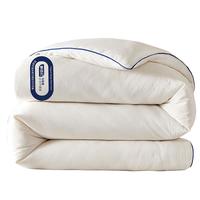 安睡宝（SOMERELLE）A类10%大豆纤维被冬季被子棉被芯约8斤200*230cm 白+蓝 零压被-白+蓝